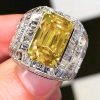 4.5 CT Emerald & Baguette Cut Ring