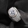 Baguette and Round Diamond Ring in White Gold