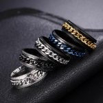 8mm Rotatable Decompression Cuban Chain Fidget Ring