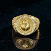 Iced Scarab Ring in Gold