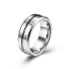Men's Steel Black-band Simple Ring