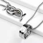 Kissing Fish Deformation Ring Pendant