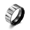9mm Men's Cone Texture Band in Black Gold