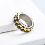 10mm Rotatable Gear Titanium Ring