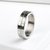 Rotatable Roman Numeral Titanium Ring