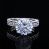 4.5 CT Round Cut Engagement Ring in White Gold