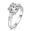 3 Ct Brilliant Cut Three Stones Engagement Ring