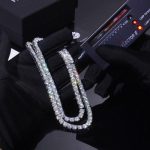 S925  Sterling Silver 5mm Moissanite Tennis Chain