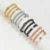 3Pcs Crown Beads and Roman Number Steel Bracelet Set