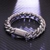 12mm Prong Titanium Cuban Bracelet