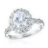 4 Ct Oval Cut Halo Engagement Ring