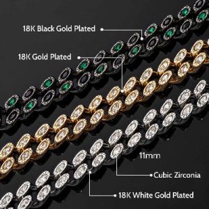 11mm Marquise Cut Cuban Bracelet