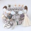 I Love You' Angel Wing Handmade Beaded Bracelet Set