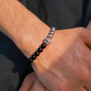 Lion Head Natural Stone Bead Bracelet