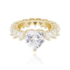 Heart Cut Love Ring in Gold