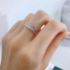 Baguette Cut Eternity Ring in White Gold