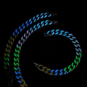 10mm Multi-Color Enamel Cuban LIink Bracelet