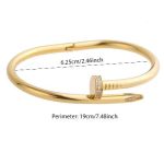 Iced Nail Men's Bangle Bracelet