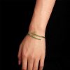 Iced Emerald Sword Bangle Bracelet