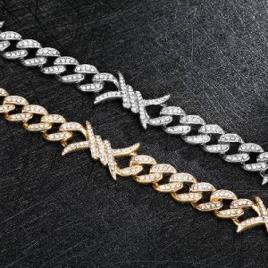 10mm Iced Cuban Barb Wire Bracelet