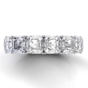 4.0 Ct Asscher Cut Eternity Band