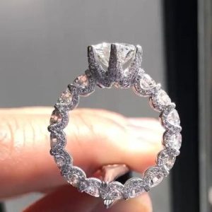 3.5CT Round Cut Engagement Ring