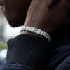 Iced Baguette Double Row Tennis Bracelet