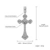 Iced Baguette Diamond Cross Pendant