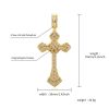 Iced Baguette Cut Cross Pendant in Gold
