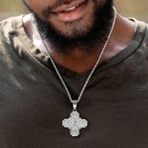 Four Way Medals Cross Pendant