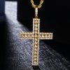 Diamond Cross Pendant in Gold