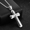 Multilayers 3D Stainless Steel Cross Pendant