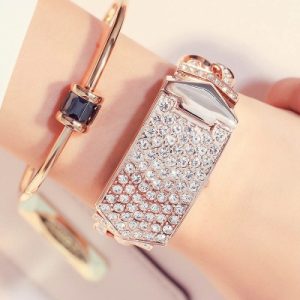 Iced Clamshell Quartz Watch