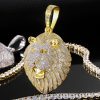 Iced Classic Roaring Lion Pendant