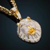Iced Roaring Lion Pendant