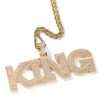 Custom Micro Pave Name Pendant in Gold