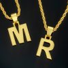 26 Block Letter Pendant in Gold