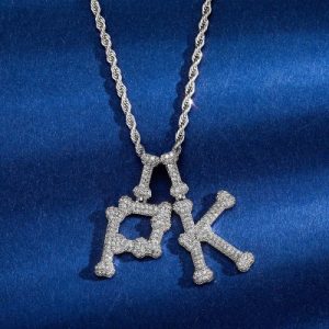 Bone A-Z Letters Pendant