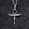 Iced Ankh Wings Pendant