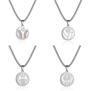 Titanium Steel Baseball/Football/Basketball/Soccer/Volleyball Pendant