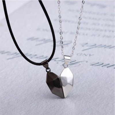2Pcs Couple Heart Wising Stone Magnetic Pendant