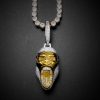 Iced Roaring Gorilla Pendant in Gold