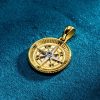 Two-tone Compass Pendant