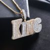 Iced 3-D Baguette Cut KING Pendant