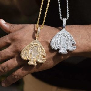 Iced Baguette Cut ACE Pendant