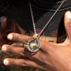 Rotating "World Is Yours" Globe Pendant