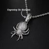 Iced Spider Pendant in White Gold