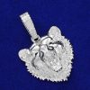 Roaring Bear Pendant in White Gold