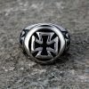 Vintage Iron Cross Stainless Steel Ring