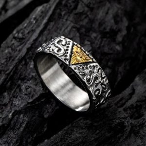 Egyptian Eye of Horus Stainless Steel Ring